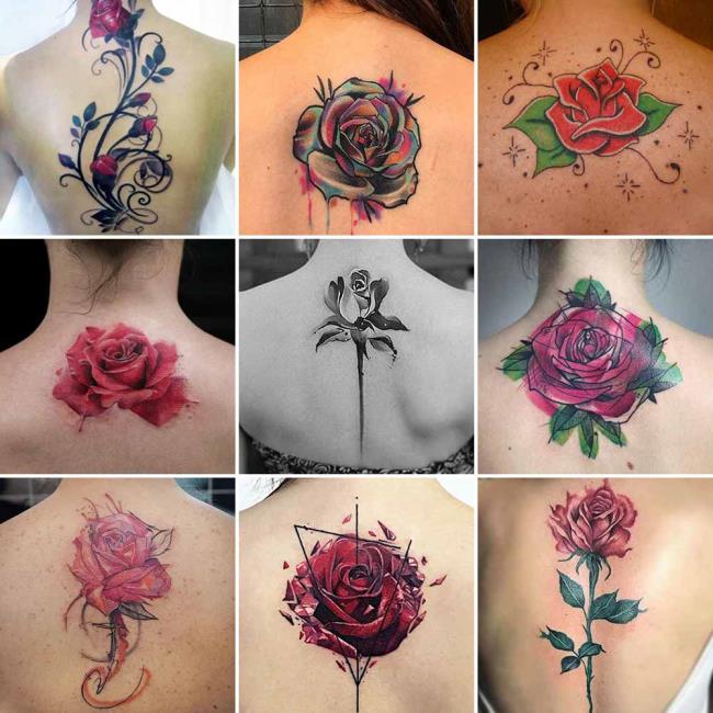 Rose tattoo: betekenis en 200 foto's om je te inspireren