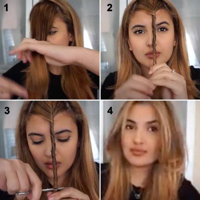 自分で前髪を切る方法：8つの簡単な方法