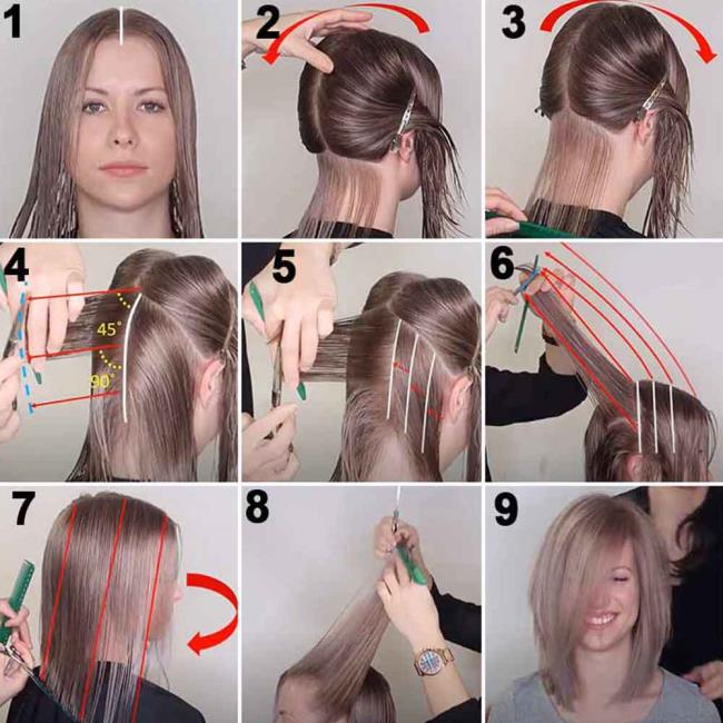 Comment se couper les cheveux à la maison: 12 méthodes