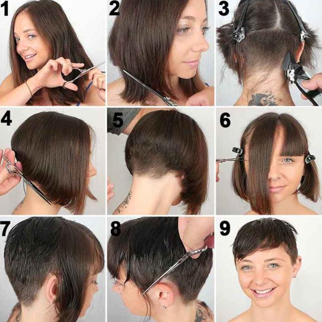 Comment se couper les cheveux à la maison: 12 méthodes