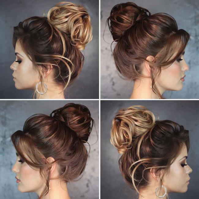 Chignon: 200 façons de le faire, images et tutoriels