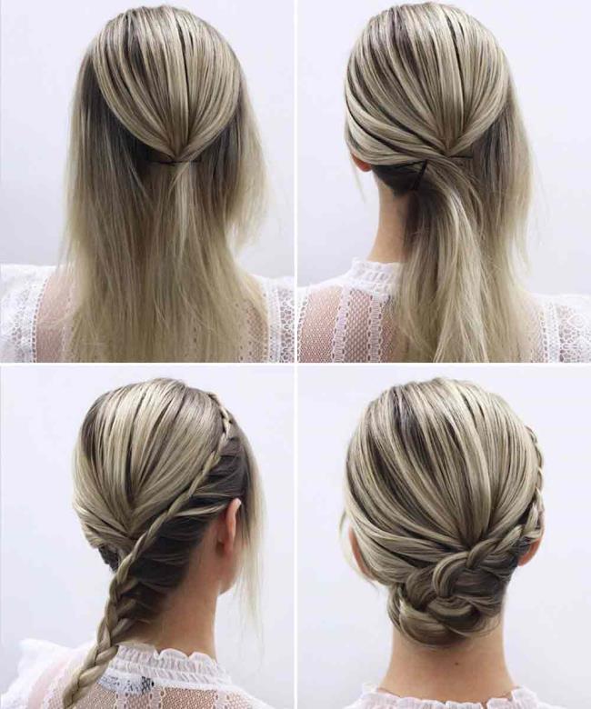 Chignon: 200 cara untuk melakukannya, gambar dan tutorial