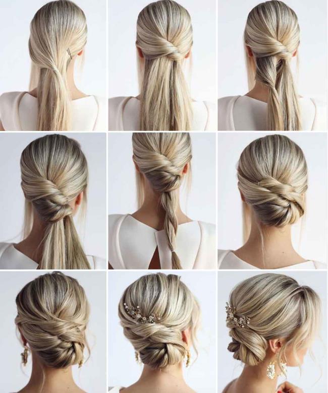 Chignon: 200 Möglichkeiten, Bilder und Tutorials