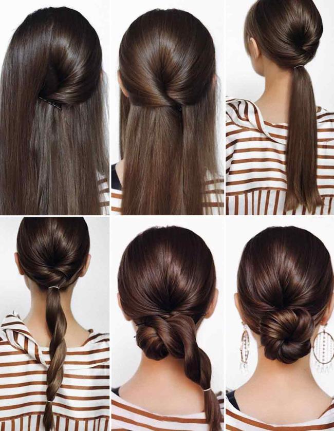 Chignon: Bunu yapmanın 200 yolu, görseller ve öğreticiler