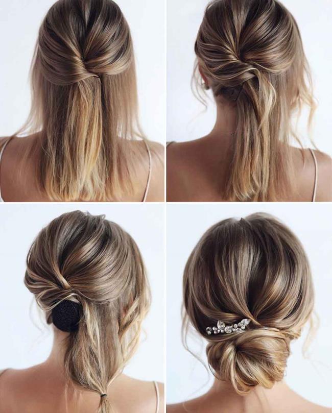 Chignon: 200 de moduri de a face acest lucru, imagini și tutoriale