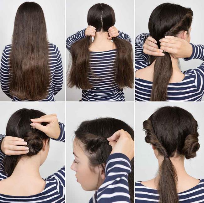 Chignon：200种方法，图像和教程