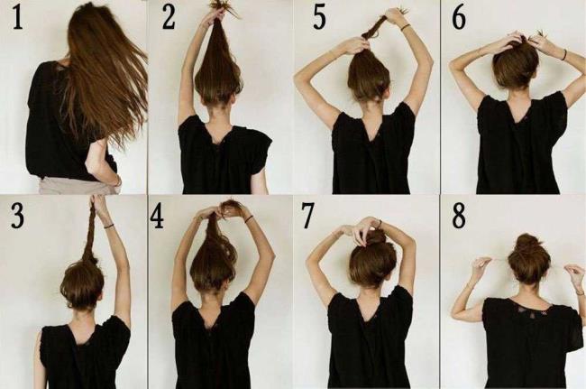 High chignon: how to do it?  40 Photos and Tutorials