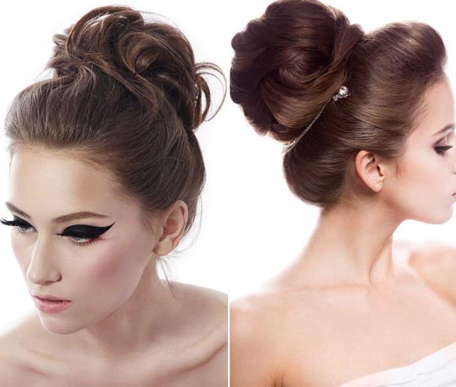 Hoge chignon: hoe doe je dat?  40 foto's en tutorials