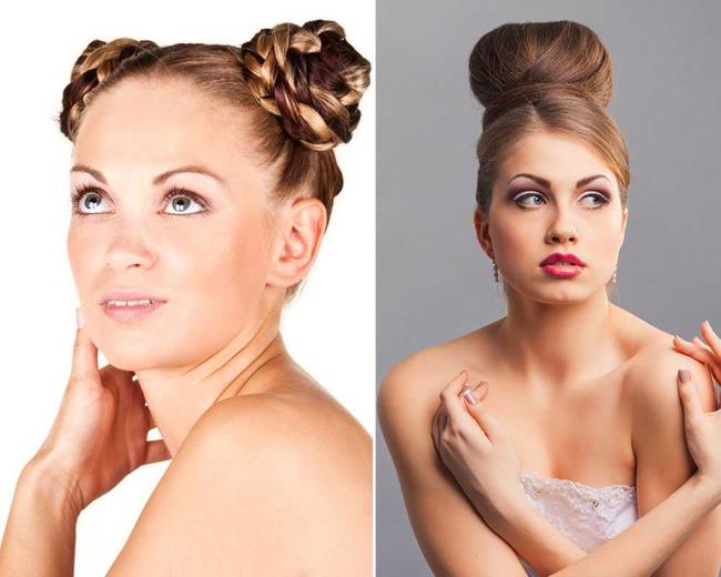 High chignon: how to do it?  40 Photos and Tutorials