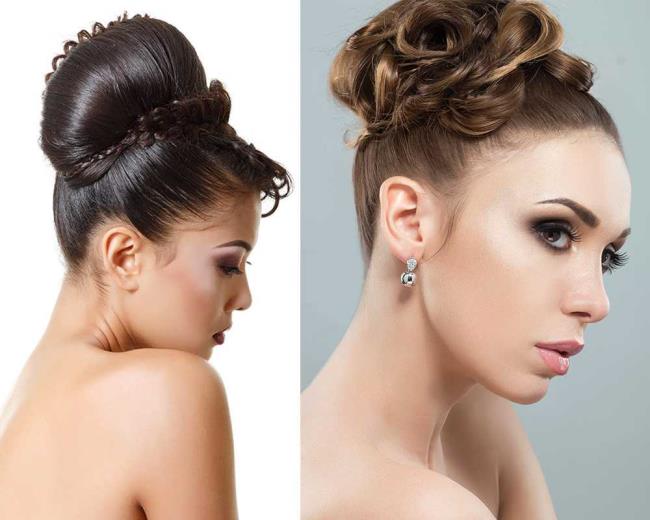 Yüksek chignon: nasıl yapılır?  40 Fotoğraf ve Öğretici