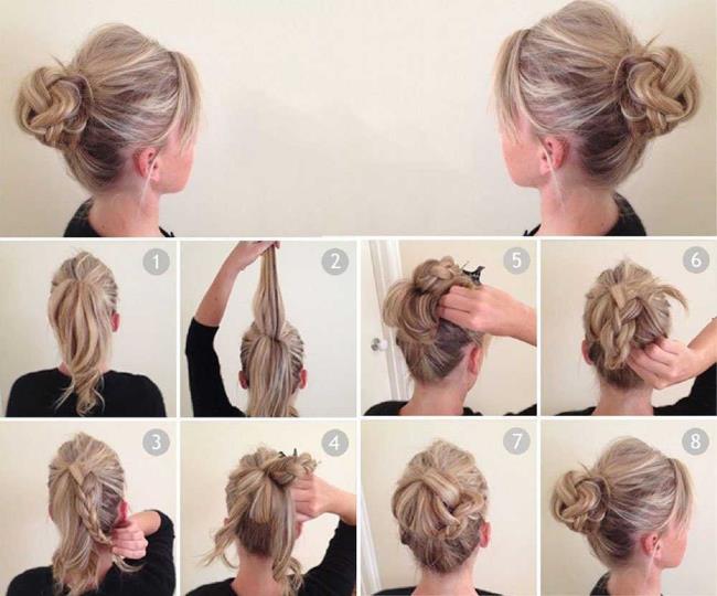 High chignon: ทำอย่างไร?  40 รูปถ่ายและบทช่วยสอน