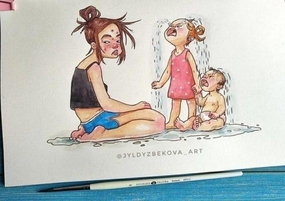 تصاویر خنده دار: فقط مادر بودن می توانید درک کنید که هنگام بچه دار شدن زندگی چقدر شلوغ است!