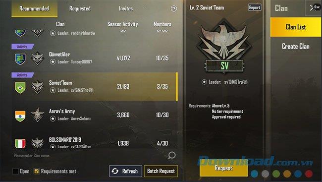 Comment rejoindre un clan et créer un nouveau clan dans PUBG Mobile