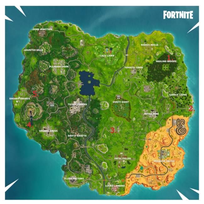 Top 5 secret places in Fortnite