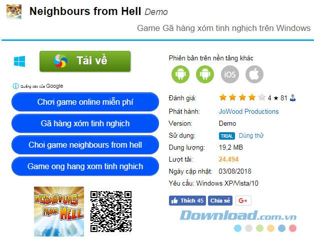 How to download and install the game Neighbors from Hell - Mischievous neighbors on any device