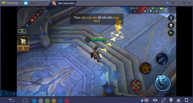 Instructions for playing MOBA mode game on BlueStacks