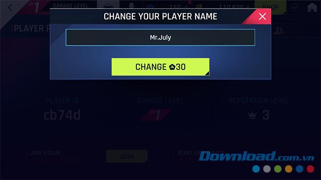 วิธีเปลี่ยนชื่อในเกม Asphalt 9: Legends