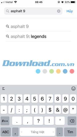 Petunjuk untuk menginstal Asphalt 9: Legends di telepon