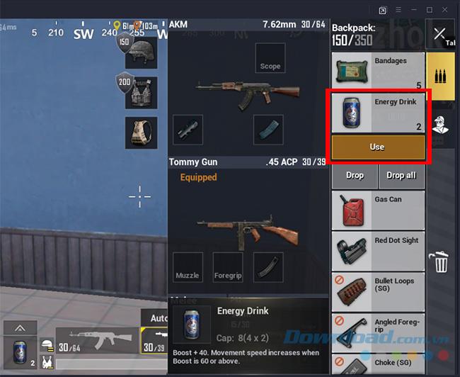 How to arrange and use items in PUBG Mobile