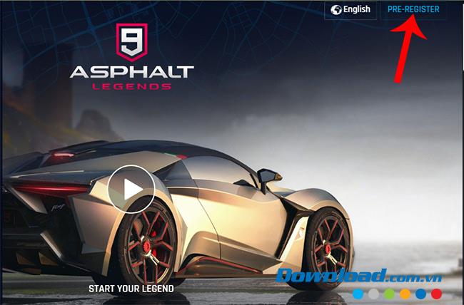 How to register to play before Asphalt 9: Legends