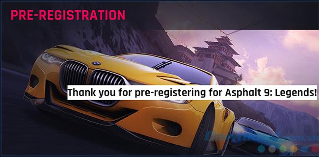 How to register to play before Asphalt 9: Legends