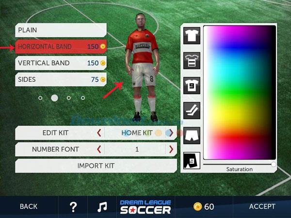 Panduan untuk menyesuaikan pemain dalam Dream League Soccer