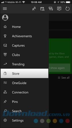 Instructions to download games on Xbox One from the phone