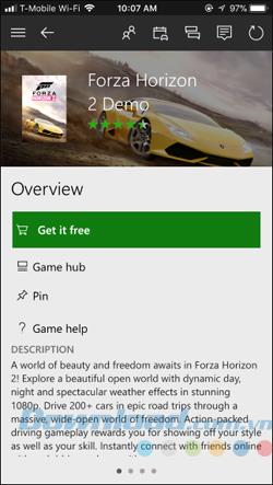 Instructions to download games on Xbox One from the phone