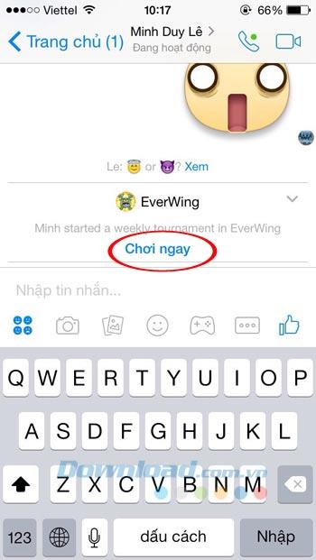 Cara bermain EverWing di Messenger Mobile - Mudah ditembak, mudah dimainkan, mudah menang