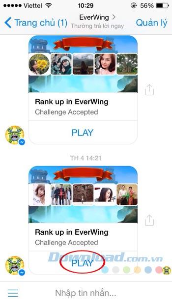 Cara bermain EverWing di Messenger Mobile - Mudah ditembak, mudah dimainkan, mudah menang