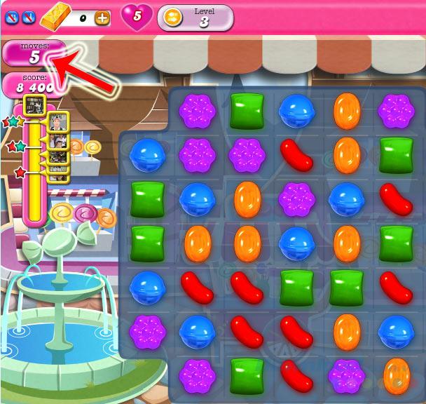 Using the Cheat Engine increases the number of moves in Candy Crush Saga