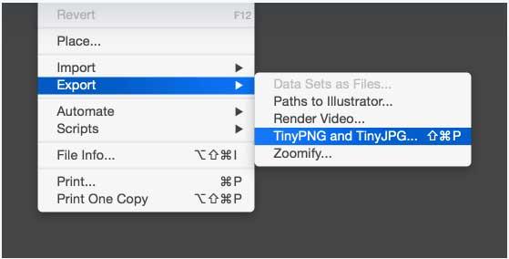 Instruções para instalar e usar os plugins TinyPNG e TinyJPG no Photoshop