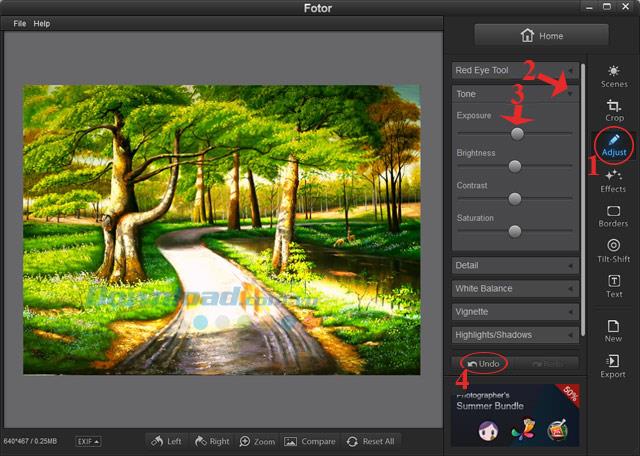 Install and use Fotor free photo editing