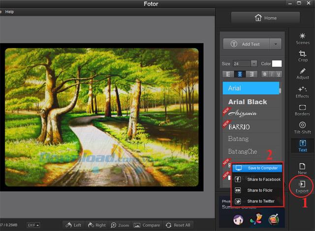 Install and use Fotor free photo editing