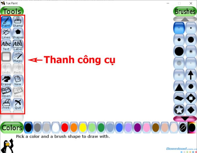 Instructions pour linstallation et lutilisation de Tux Paint - logiciel de dessin pour enfants