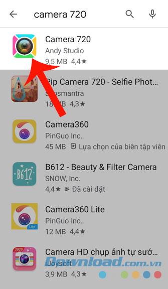 Instructions for installing and using Camera 720 on your phone