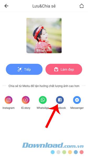 Instructions for installing and using Meitu on your phone