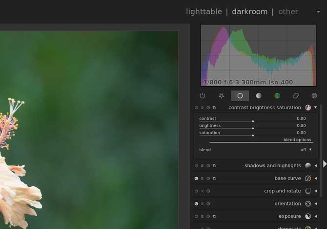 دستورالعمل استفاده Darktable