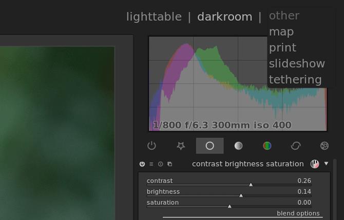 Petunjuk penggunaan Darktable