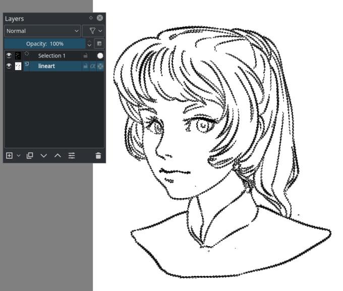 Instruções para colorir imagens com Krita