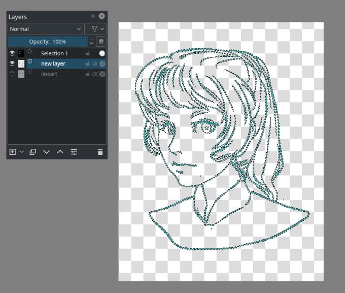 Instruções para colorir imagens com Krita