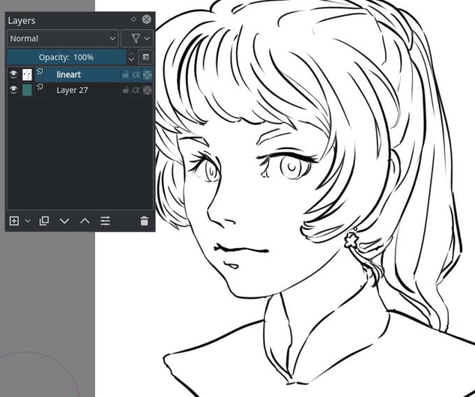 Instruções para colorir imagens com Krita