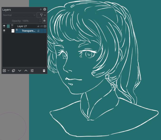 Instruções para colorir imagens com Krita