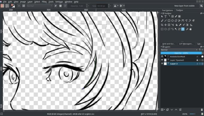 Instructions pour colorier des images avec Krita