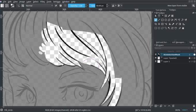 Instructions pour colorier des images avec Krita