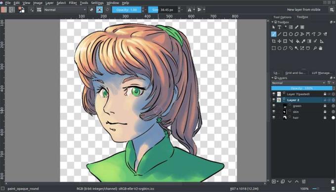 Instructions for coloring pictures with Krita