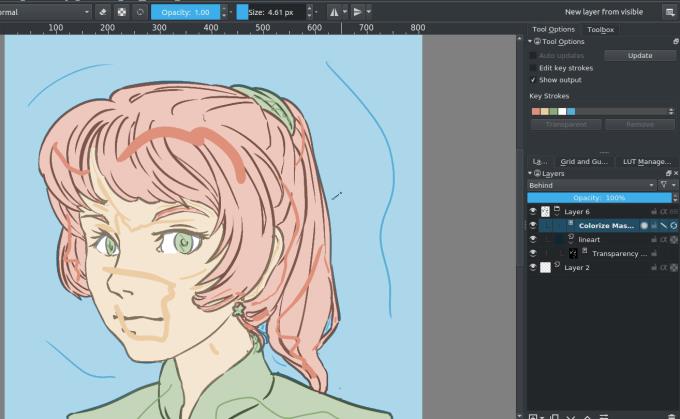 Instructions for coloring pictures with Krita