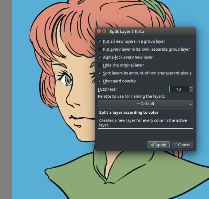 Instructions pour colorier des images avec Krita