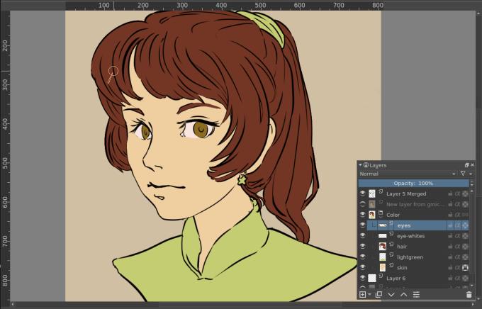 How to create Clipping Mask and Alpha Inheritance in Krita