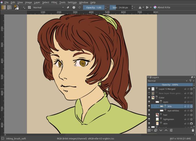 Comment créer un masque décrêtage et un héritage alpha dans Krita